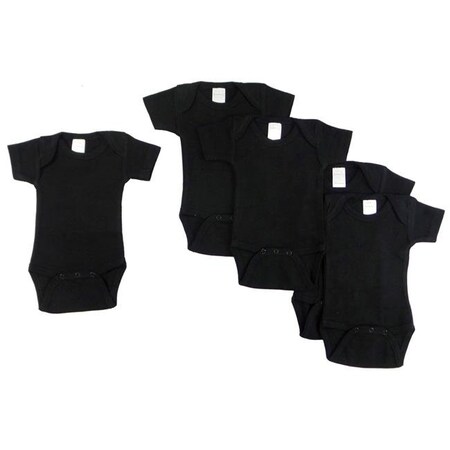 Short Sleeve - Black44; Newborn - Pack of 5